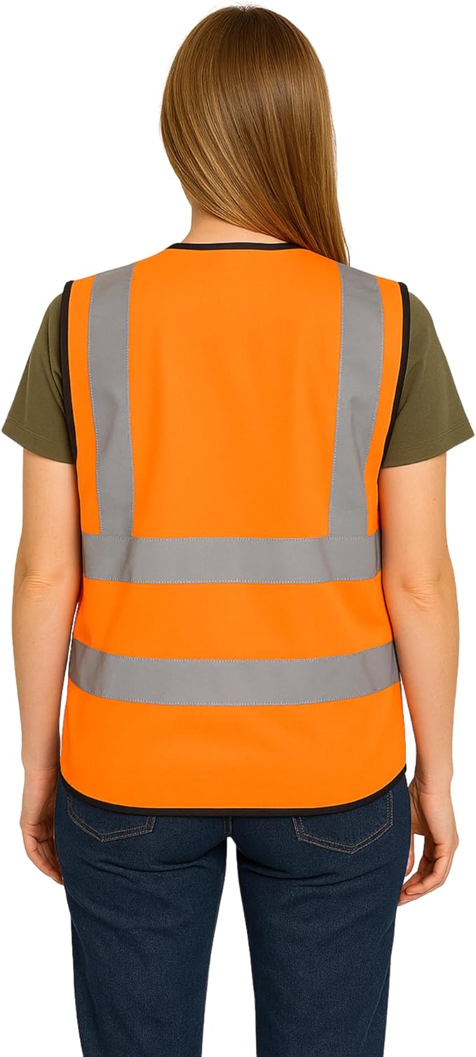 Step Ahead Executive Hi-Vis Vest – EN20471 Certified High Visibility Workwear with Utility Pockets