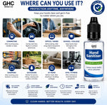 GHC Global Health Care 75% Alcohol Antibacterial Hand Sanitiser Gel – Quick Dry Moisturising Formula | 30ml, 50ml & 100ml