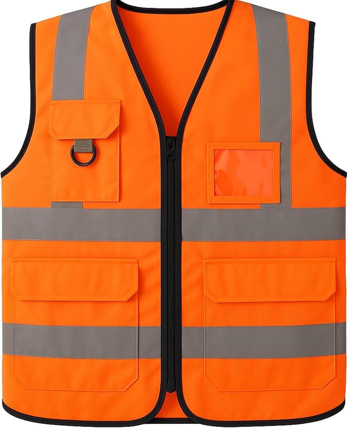 Step Ahead Executive Hi-Vis Vest – EN20471 Certified High Visibility Workwear with Utility Pockets