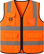 Step Ahead Executive Hi-Vis Vest – EN20471 Certified High Visibility Workwear with Utility Pockets