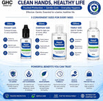 GHC Global Health Care 75% Alcohol Antibacterial Hand Sanitiser Gel – Quick Dry Moisturising Formula | 30ml, 50ml & 100ml