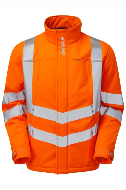 Hi-Vis Orange Interactive Softshell Jacket Windproof PR535-ORG