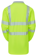 PULSAR Long Sleeve Hi-Vis Yellow Polo Shirt LFE925-YEL