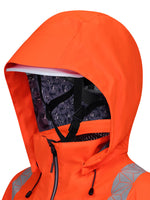 Women's Hi-Vis Orange Waterproof Shell Jacket RCT851-ORG