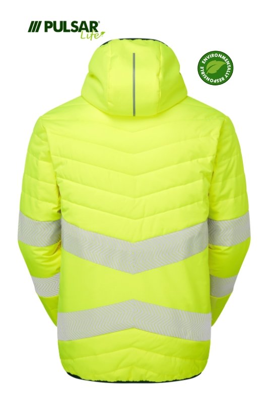 PULSAR LIFE Women's Hi-Vis Yellow Reversible Puffer Jacket LFE962-YEL