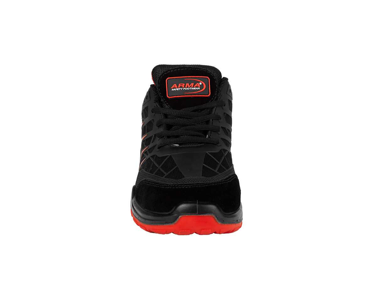 A10-VIPER S1P Black KPU Suede Safety Trainers – Steel Toe, Lightweight, Slip Resistant