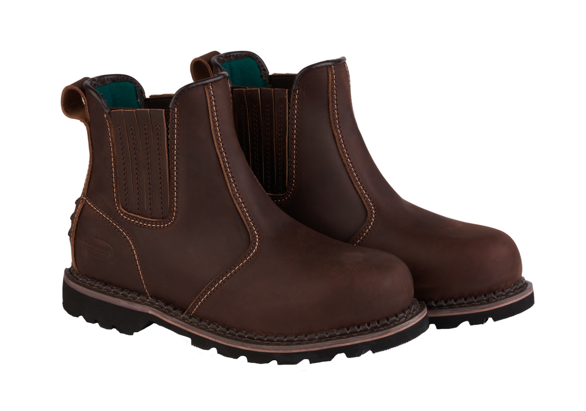 A22-RANGER S3 Chelsea Safety Boots – Brown Work Footwear