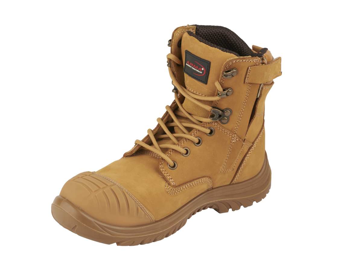 A28-TALON Honey Nubuck Zip Side S3 Safety Boot