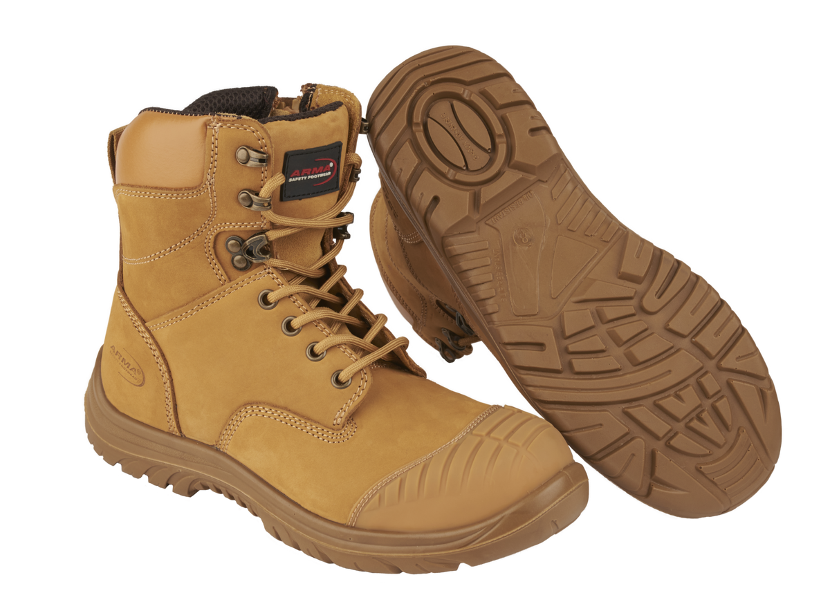 A28-TALON Honey Nubuck Zip Side S3 Safety Boot