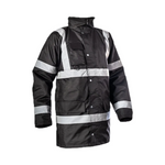 Step Ahead Hi Visibility Black Parka Jacket
