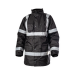 Step Ahead Hi Visibility Black Parka Jacket