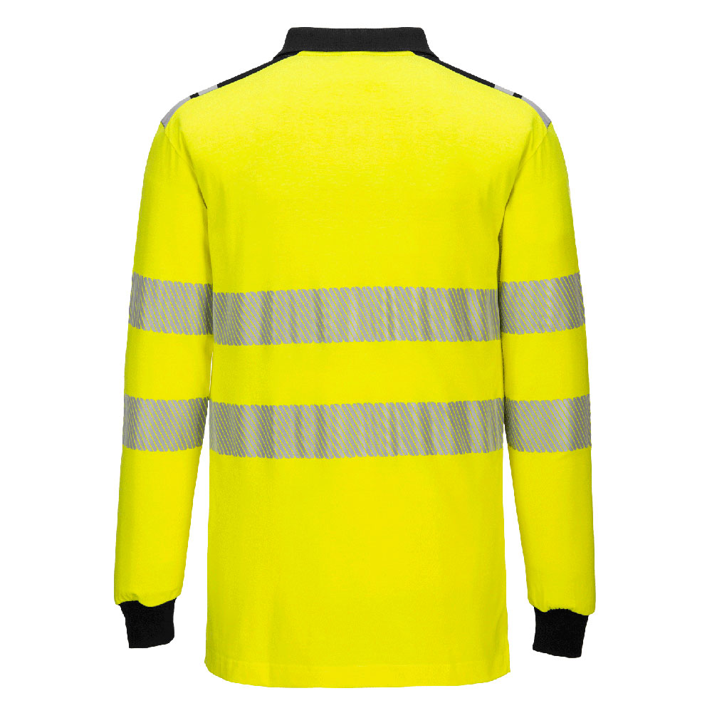 PW3 Modaflame Knit Hi-Vis FR Long Sleeve Polo Shirt FR702
