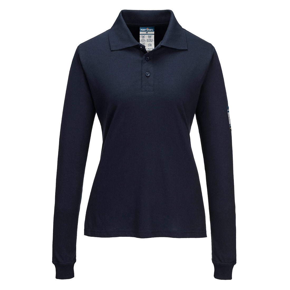 Modaflame Knit FR Women's Long Sleeve Polo Shirt FR758