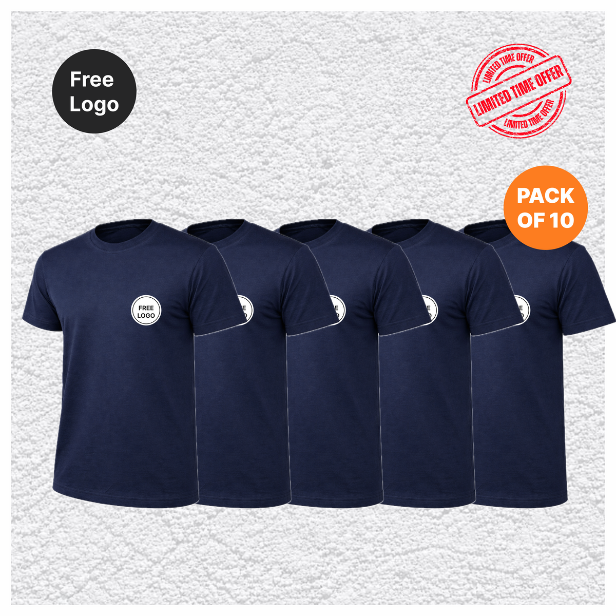 10 X Classic Cotton T-Shirt – Free Custom Print