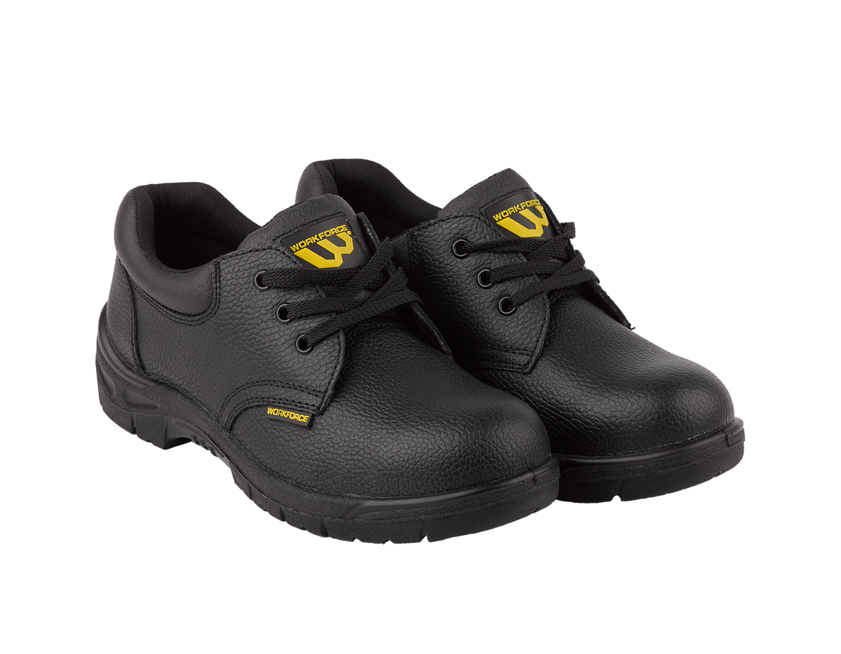 Workforce GS2-P Black Leather Safety Shoe – S1P | SRC | Lightweight & Comfortable