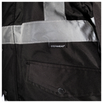 Custom Print Hi-Vis Waterproof Bomber Jacket - Black