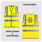 Custom Print Hi Vis Safety Vest – Yellow