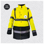 5 X Custom Print Hi Vis Two Tone Parka Jacket