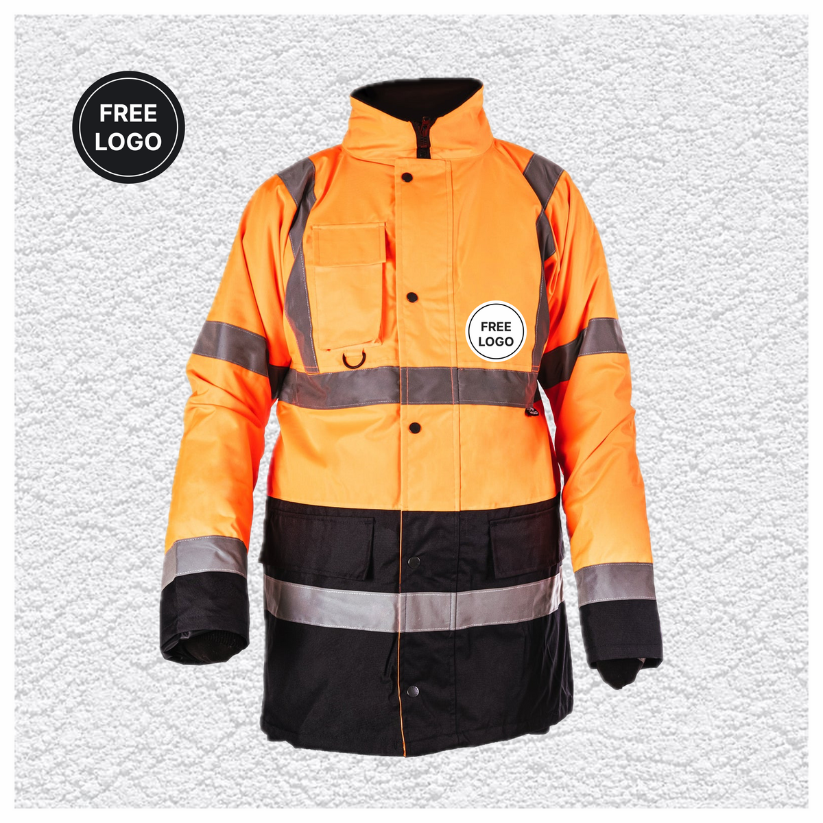 5 X Custom Print Hi Vis Two Tone Parka Jacket