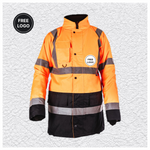 5 X Custom Print Hi Vis Two Tone Parka Jacket