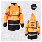 5 X Custom Print Hi Vis Two Tone Parka Jacket