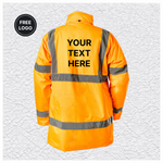 5 X Custom Print Hi Vis Waterproof Parka Jacket