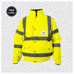 5 X Custom Print Hi-Vis Waterproof Bomber Jacket