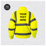 5 X Custom Print Hi-Vis Waterproof Bomber Jacket