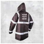 Custom Print Hi Vis Waterproof Parka Jacket – Black