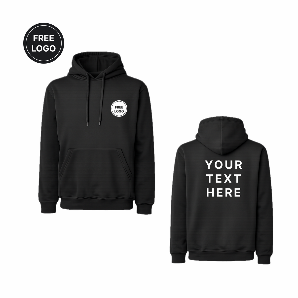 5 X Classic Hoodie Free Custom Print