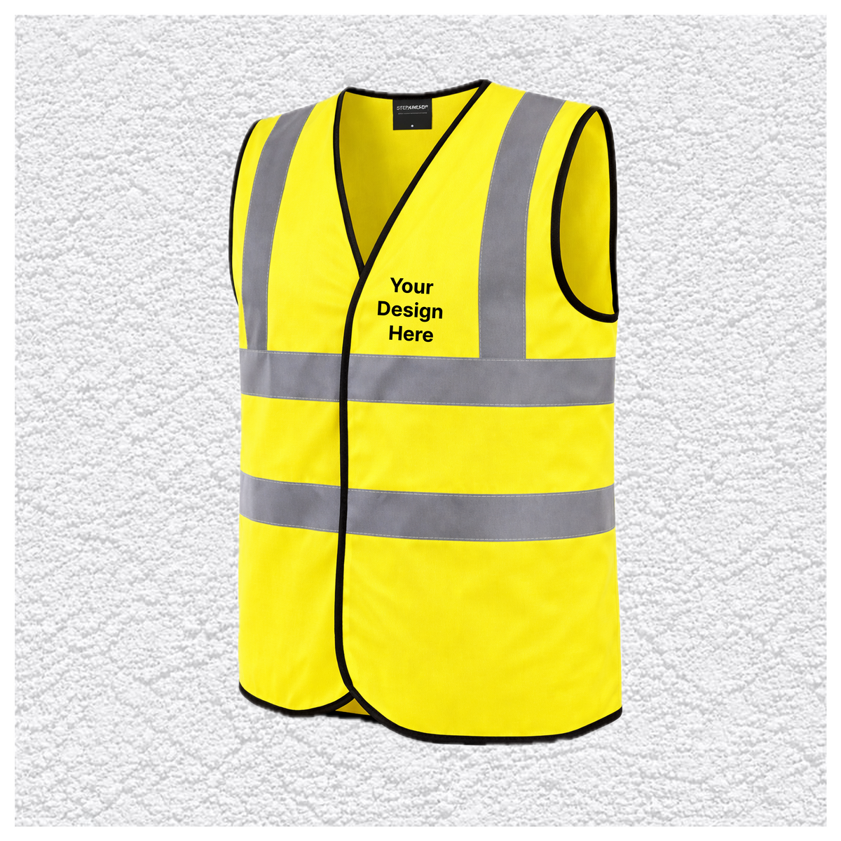 Custom Print Hi Vis Safety Vest – Yellow