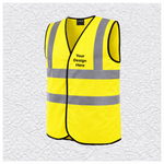 Custom Print Hi Vis Safety Vest – Yellow