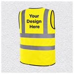Custom Print Hi Vis Safety Vest – Yellow
