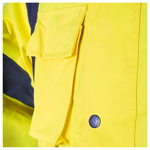 Custom Print Hi-Vis Waterproof Bomber Jacket - Yellow/Navy