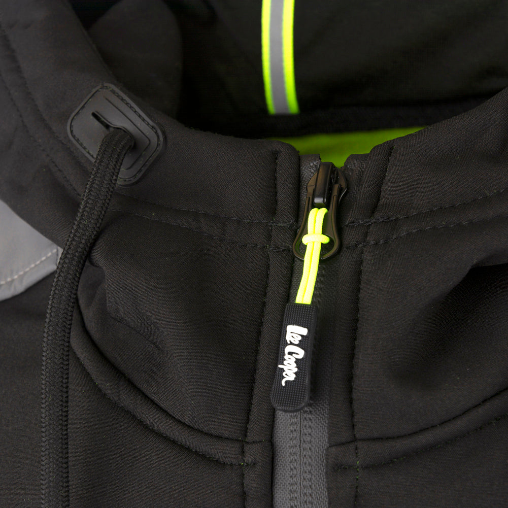 Lee Cooper Workwear LCJKT458 Hooded Full Zip Softshell Jacket