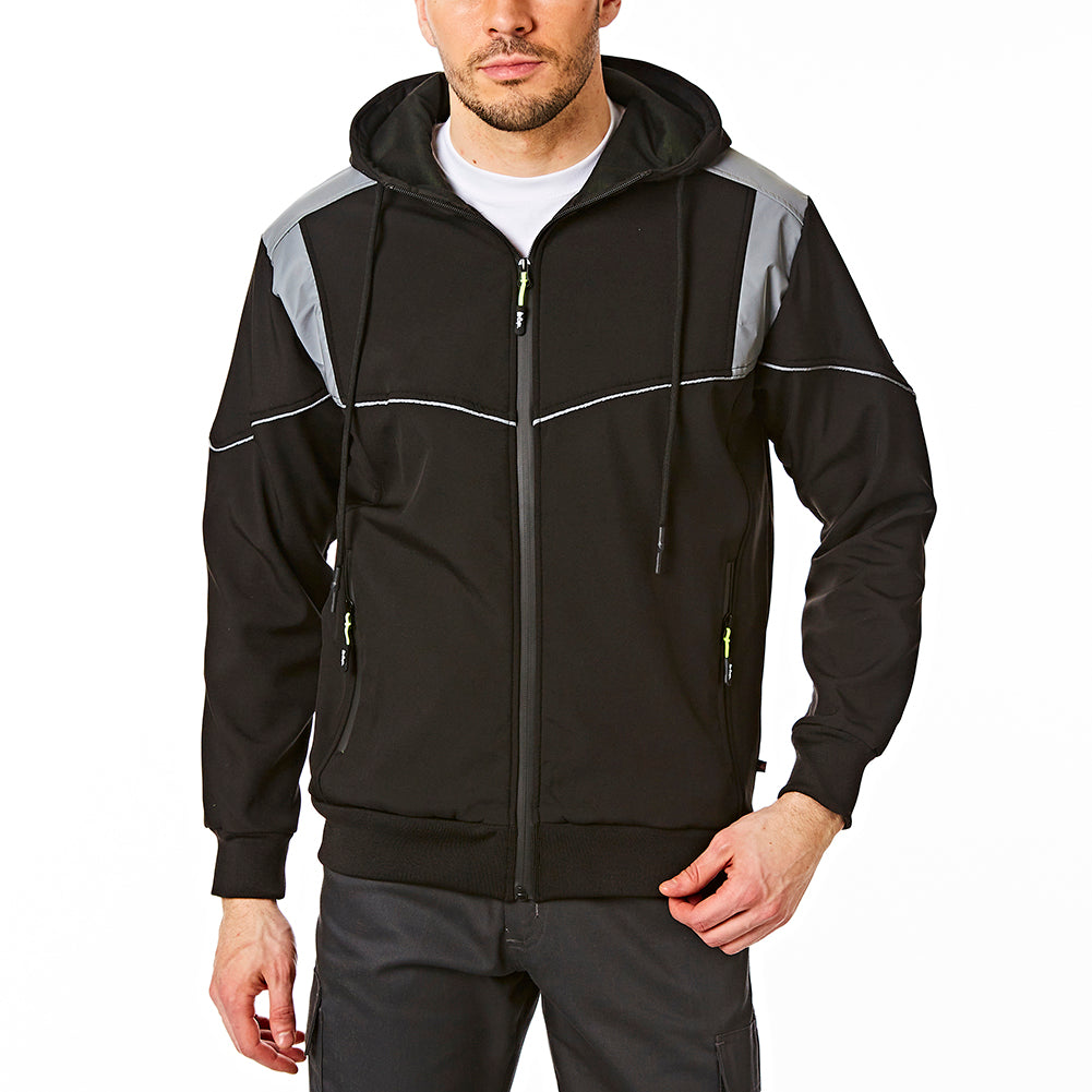Lee Cooper Workwear LCJKT458 Hooded Full Zip Softshell Jacket