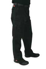 Lee Cooper LCPNT205 Black Cargo Trousers – Durable, Easy Care Workwear