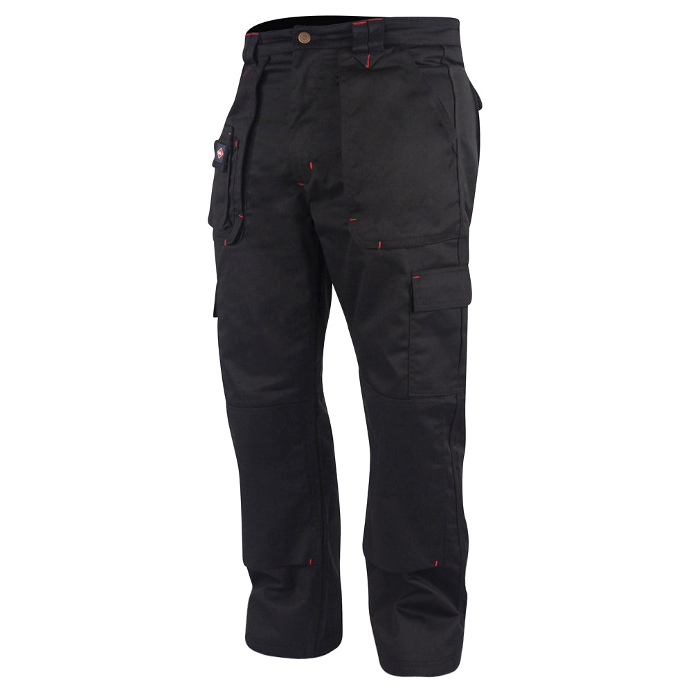 Lee Cooper LCPNT206 Black Multi-Pocket Cargo Trouser – Durable Workwear with Knee Pad Pocket