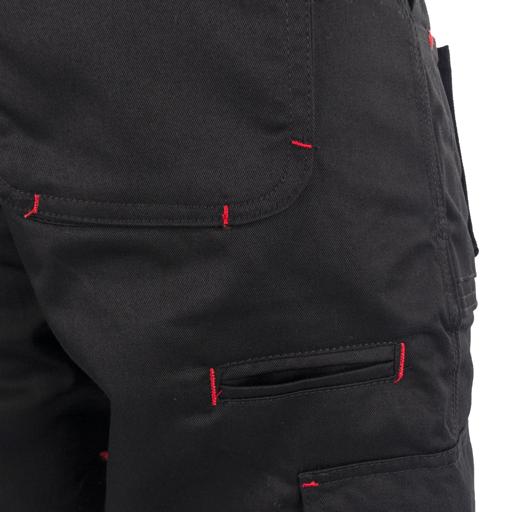 Lee Cooper LCPNT206 Black Multi-Pocket Cargo Trouser – Durable Workwear with Knee Pad Pocket