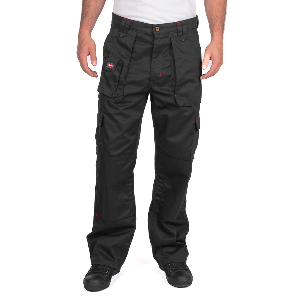 Lee Cooper LCPNT206 Black Multi-Pocket Cargo Trouser – Durable Workwear with Knee Pad Pocket