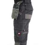 Lee Cooper LCPNT224 Black Holster Pocket Cargo Trousers – Heavy-Duty, Flexible & Site-Ready