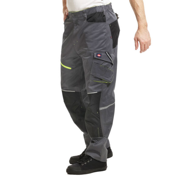 Lee Cooper LCPNT246 Reflective Stretch Holster Work Trousers with Knee Pad Pockets – Men’s Cargo Fit