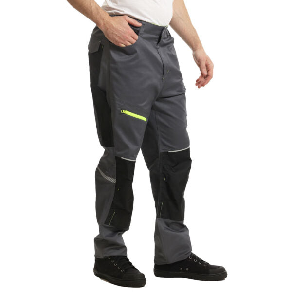 Lee Cooper LCPNT246 Reflective Stretch Holster Work Trousers with Knee Pad Pockets – Men’s Cargo Fit