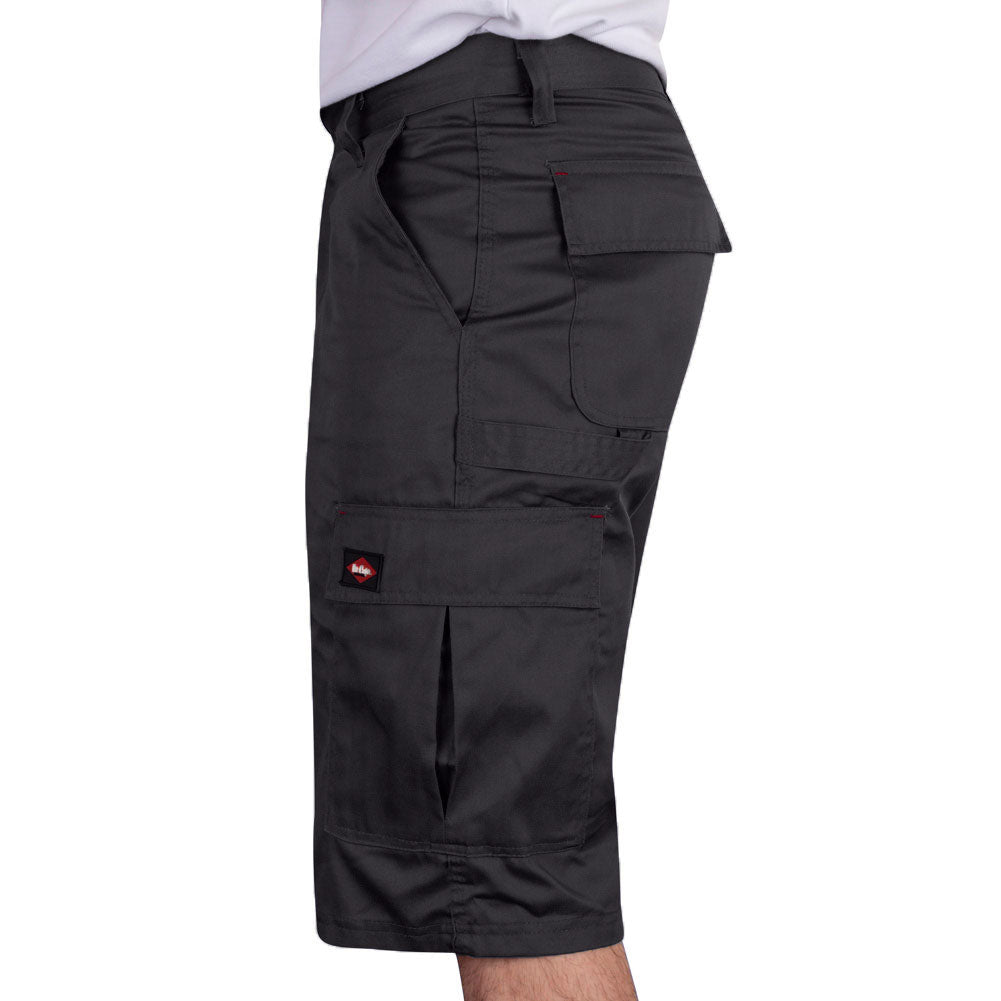 Lee Cooper LCSHO806 Men’s Classic Work Cargo Shorts – Multi-Pocket with Hammer Loop