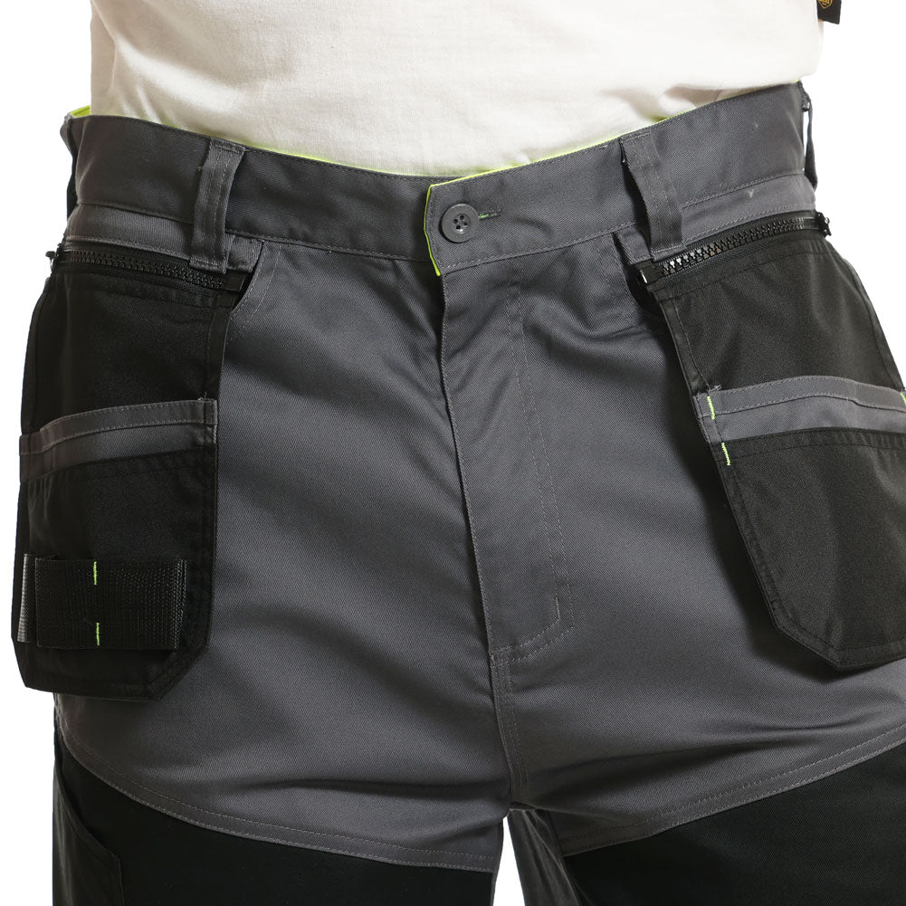 Lee Cooper LCSHO812 Stretch Holster Cargo Shorts – Hi-Vis Trim, Multi-Pocket Utility