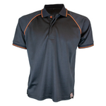 Unbreakable U400 Newark Black Polo Shirt with Orange Trim – Breathable & Quick Dry Workwear