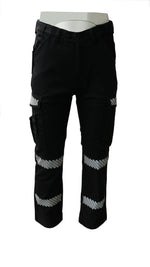 Step Ahead Men's Premium Workwear Trousers – Durable Polyester/Cotton Blend – Reflective Tape, Cargo Pockets, Knee Pad Compatible