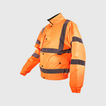 Step Ahead Hi Vis Bomber Jacket Waterproof EN ISO 20471 Class 3 – Railway & Construction Workwear