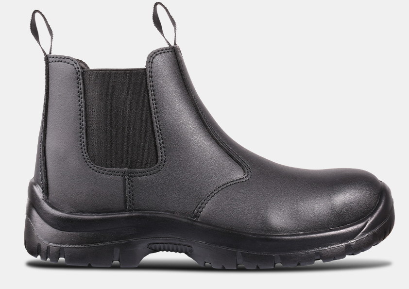Water-Resistant Chelsea Slip-On Safety Boots | Steel Toe, PU Sole, Comfortable Work Footwear