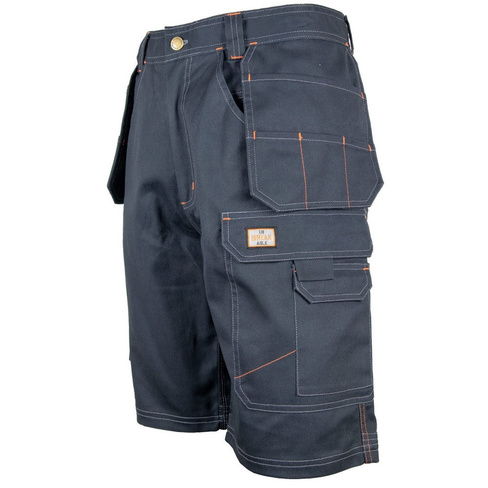 U230 Unbreakable Kestrel Black Work Shorts with holster pockets
